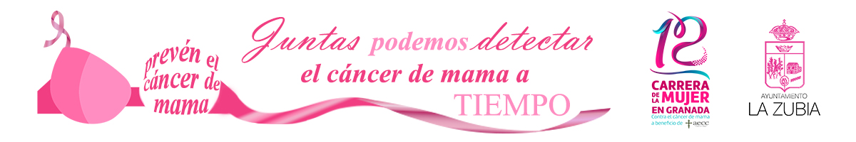 Banner - Juntas podemos detectar el cáncer de mama a tiempo. Ayuntamiento de La Zubia.